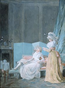手紙を読む 作： Jean Baptiste Mallet